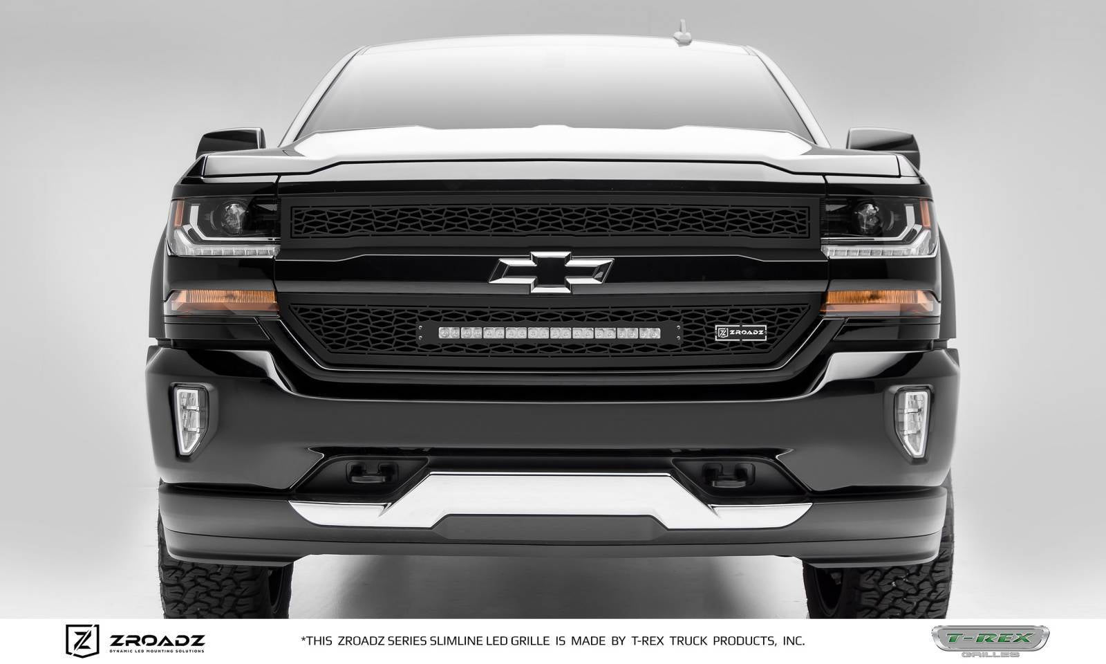 T-REX Grilles Z311281 Black Mild Steel Laser Cut Pattern Grille Fits 2016-2018 Chevrolet Silverado 1500