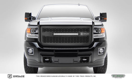 T-REX Grilles Z312111 Black Mild Steel Laser Cut Pattern Grille Fits 2015-2019 GMC Sierra 2500 Sierra 3500