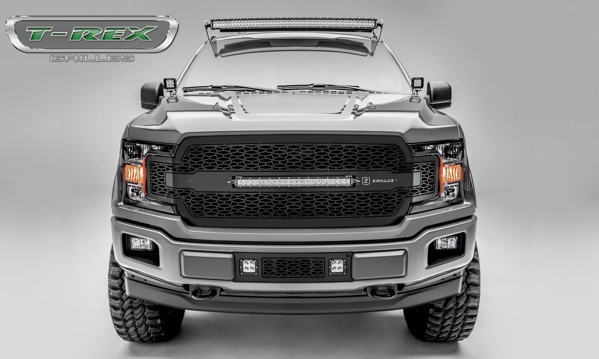 T-REX Grilles Z315711 Black Mild Steel Laser Cut Pattern Grille Fits 2018-2020 Ford F-150