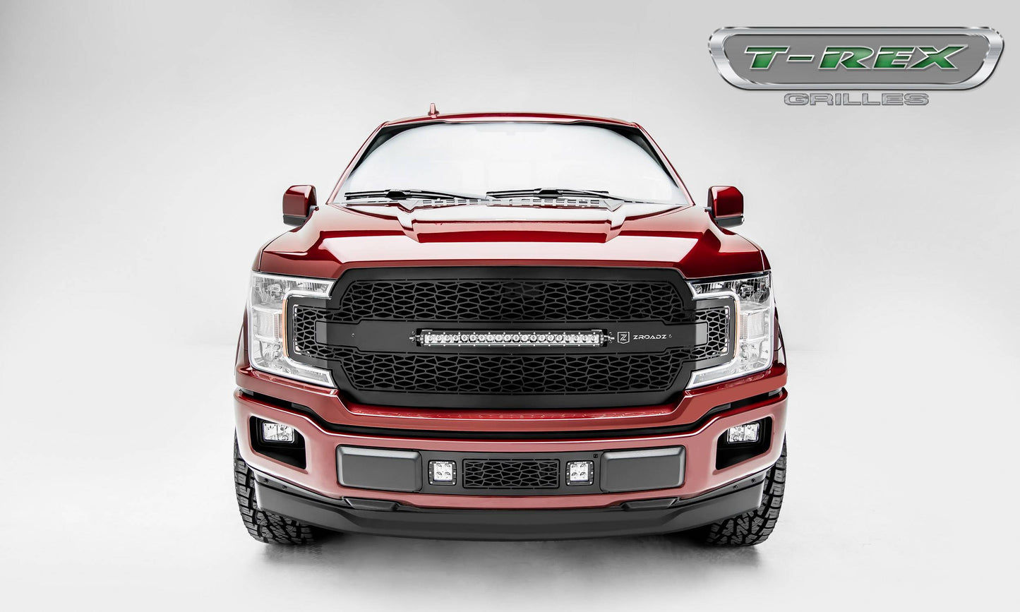 T-REX Grilles Z315711 Black Mild Steel Laser Cut Pattern Grille Fits 2018-2020 Ford F-150