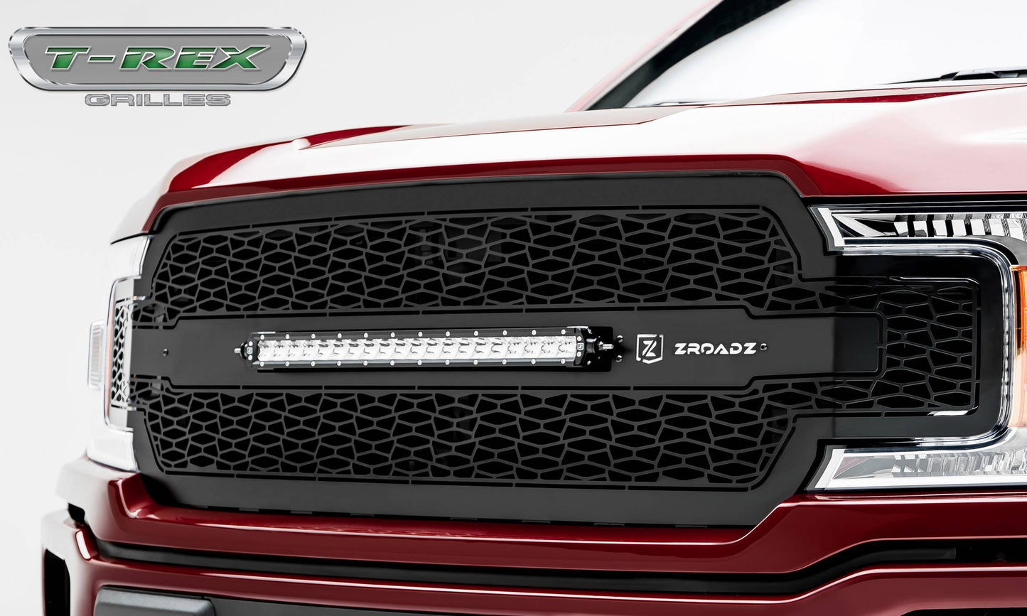 T-REX Grilles Z315711 Black Mild Steel Laser Cut Pattern Grille Fits 2018-2020 Ford F-150