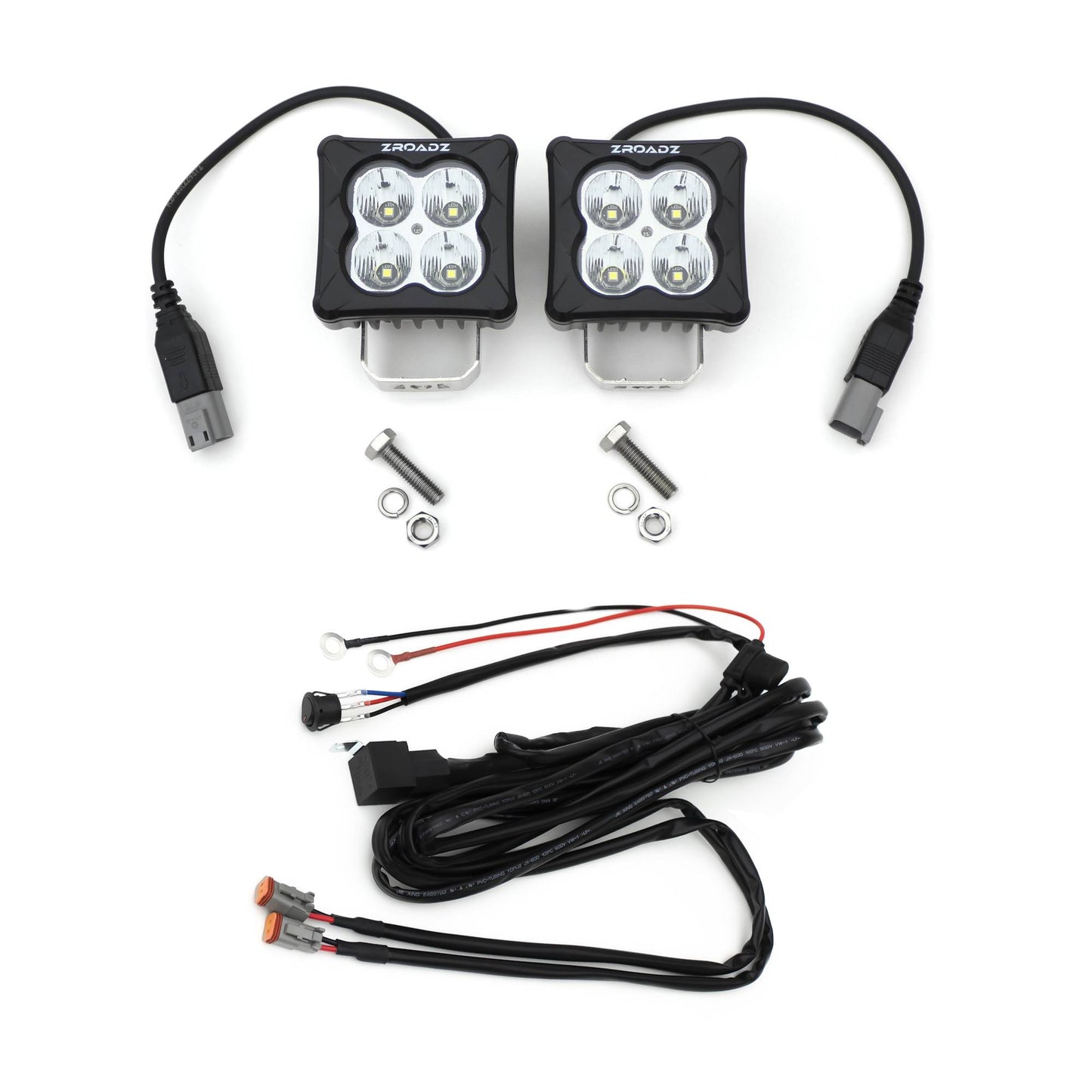 ZROADZ Z30BC20W-D3F-K Black Cast Aluminum/Polucarbonate Lens Pod Light Light Kit  