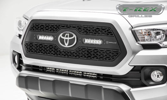 T-REX Grilles Z319511 Black Mild Steel Laser Cut Pattern Grille Fits 2018-2023 Toyota Tacoma