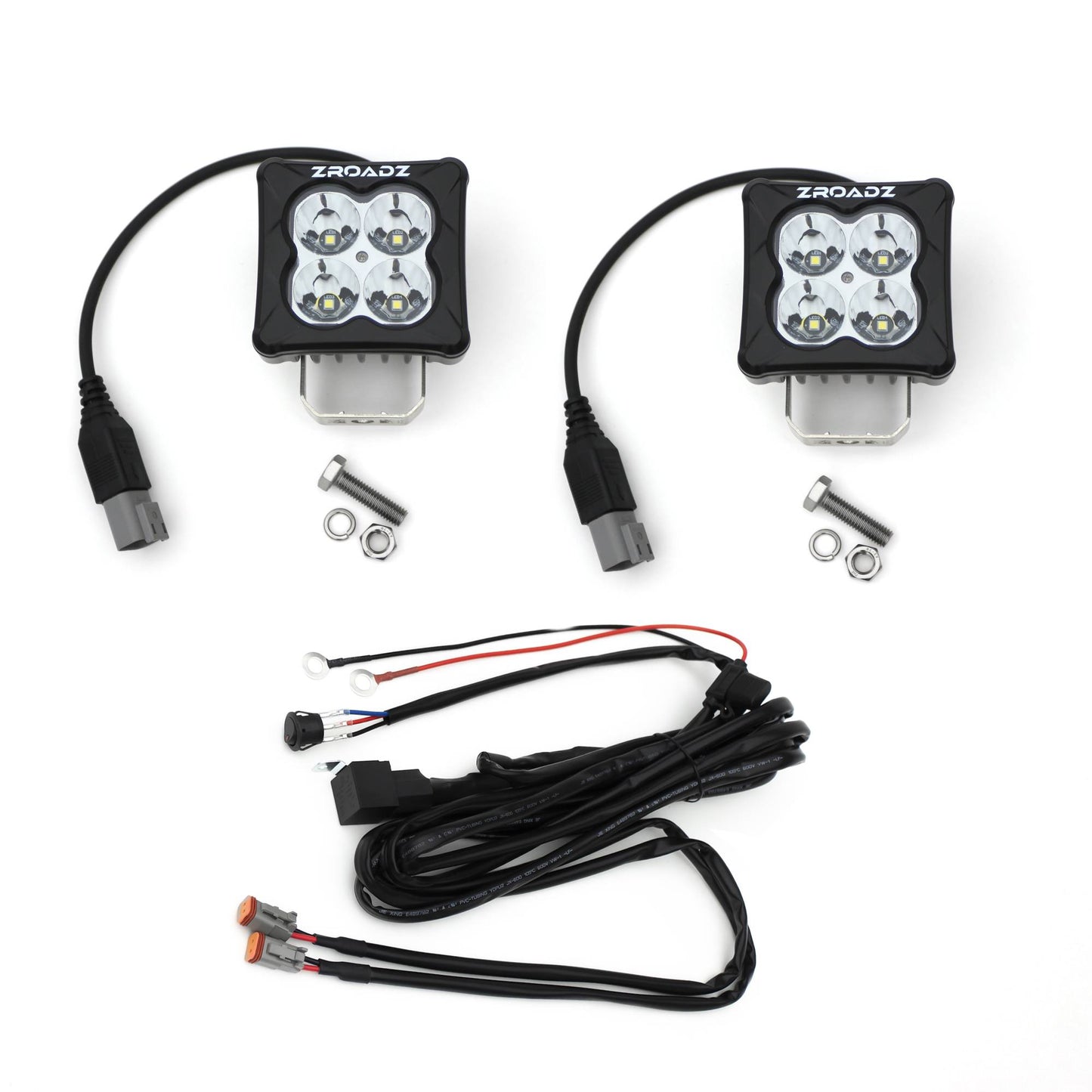 ZROADZ Z30BC20W-D3S-K Black Cast Aluminum/Polucarbonate Lens Pod Light Light Kit  