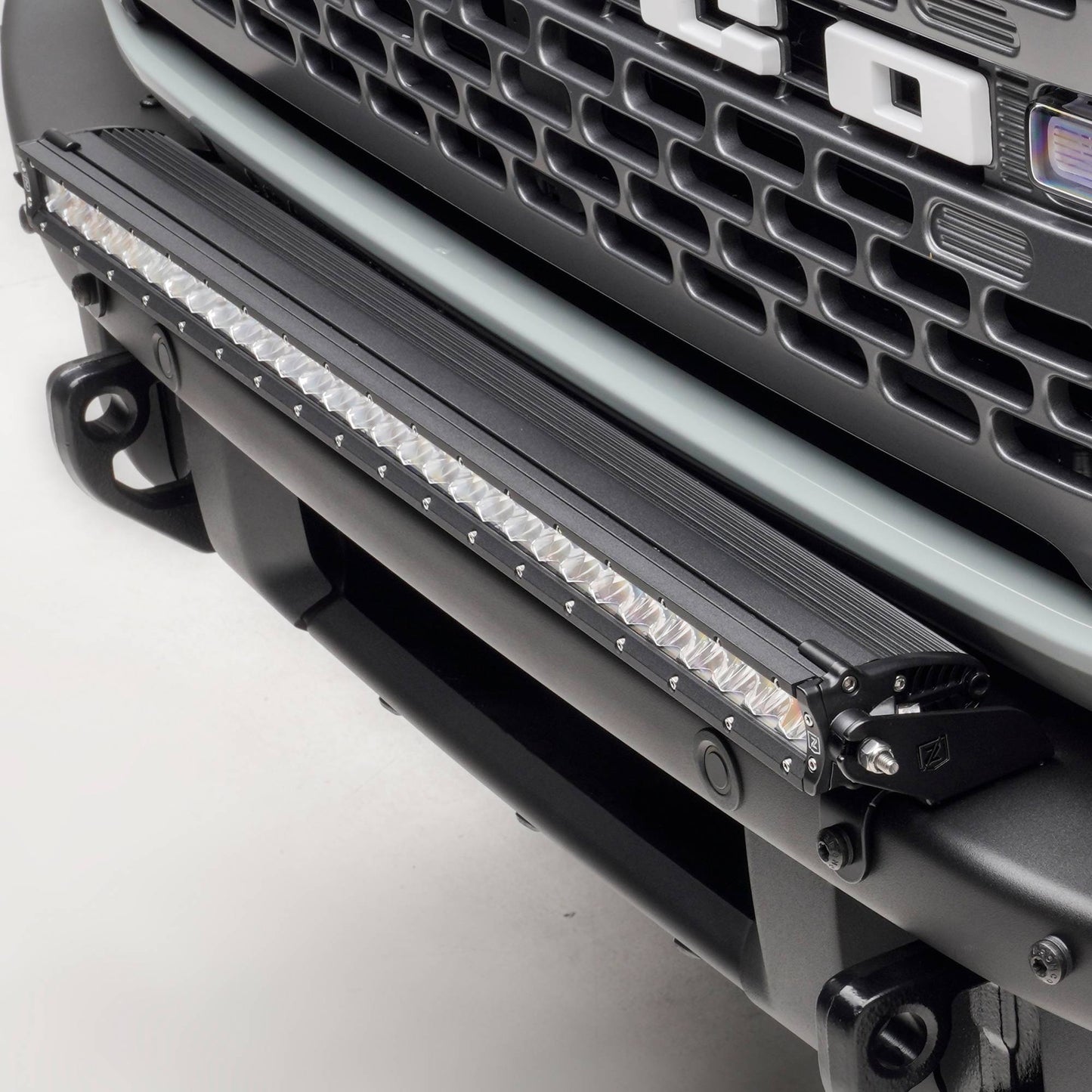 ZROADZ Z325421-KIT Black Mild Steel Front Bumper Top LED Kit Fits 2021-2023 Ford Bronco