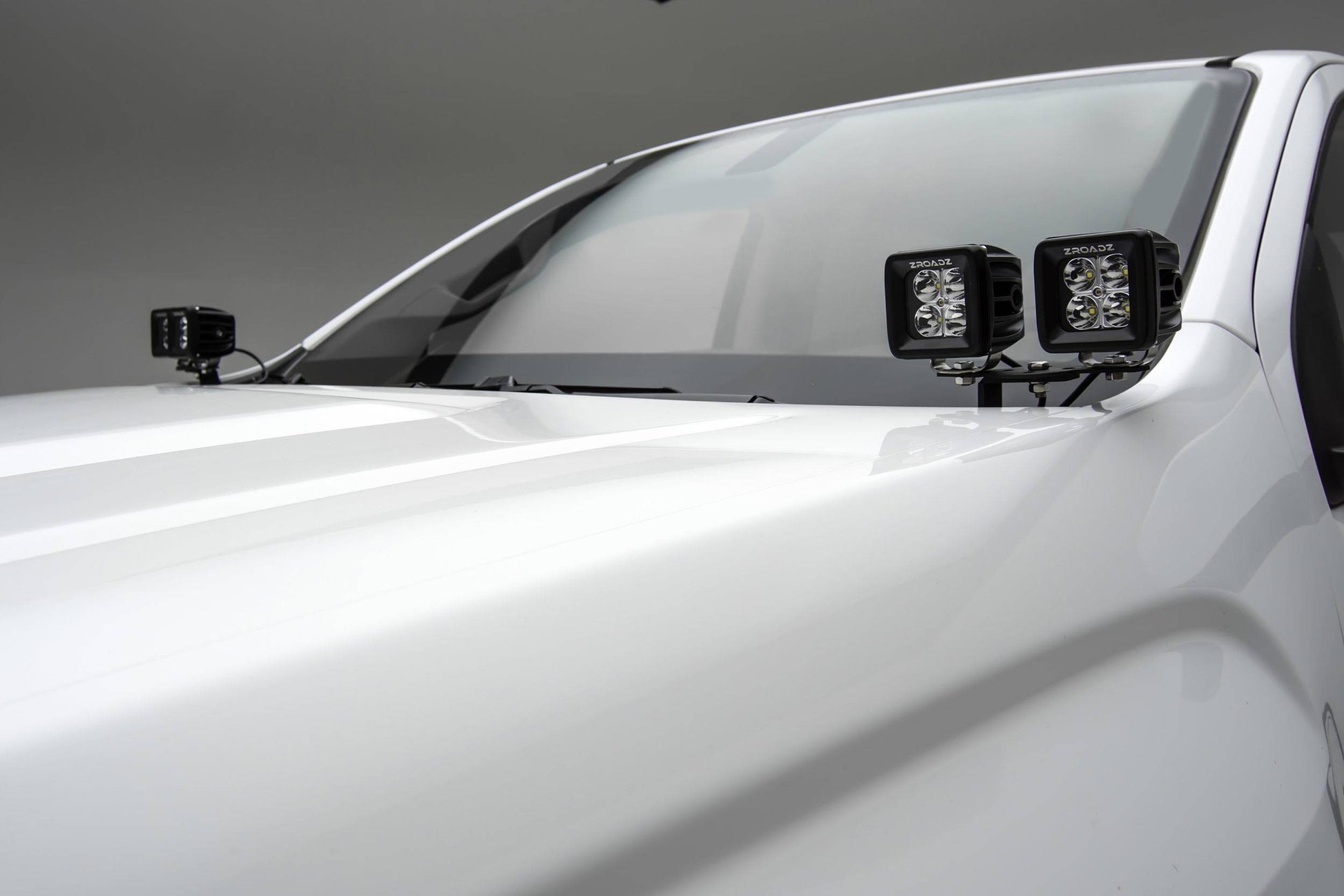 ZROADZ Z362671-KIT4 Black Mild Steel Hood Hinge LED Kit Fits 2015-2020 Chevrolet Colorado