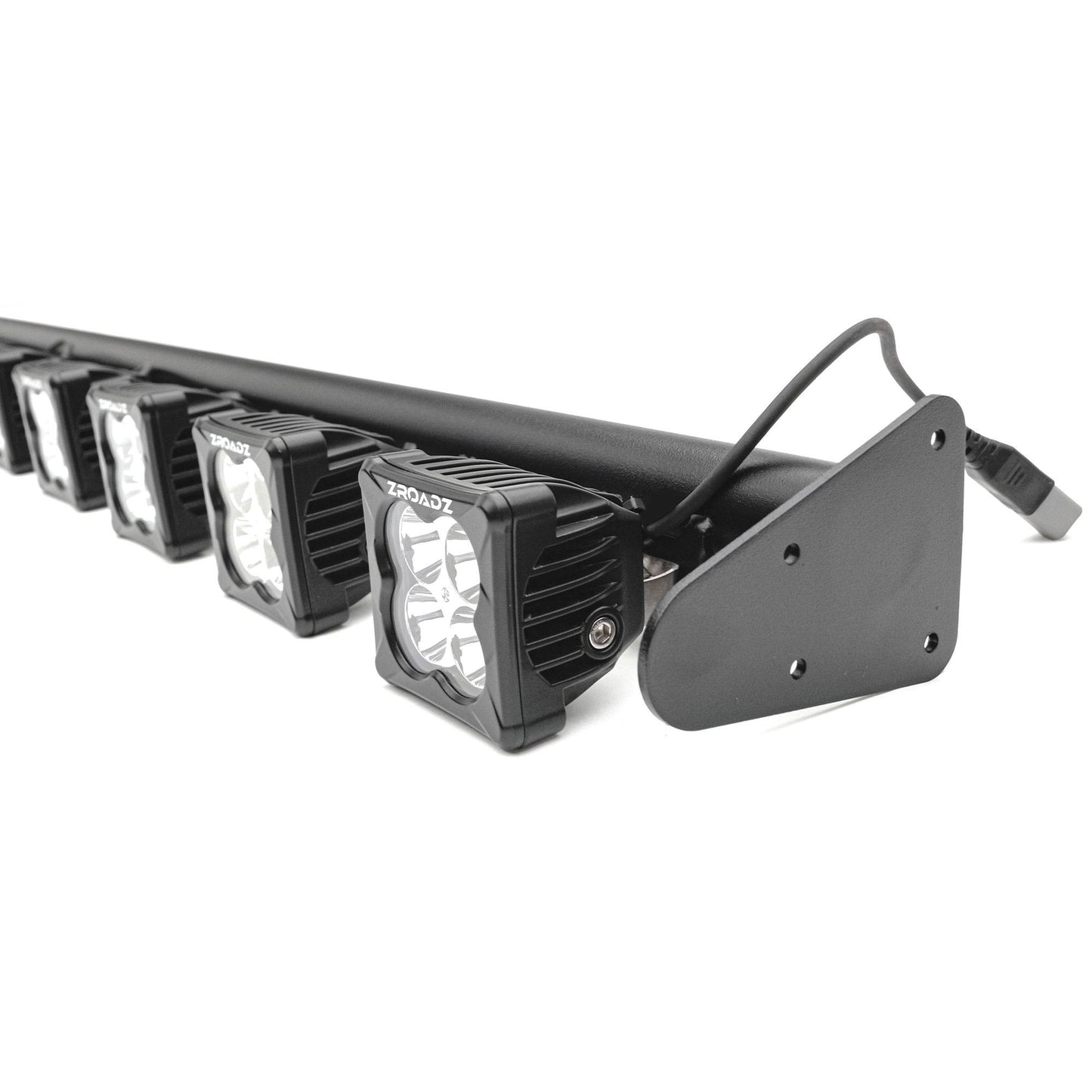 ZROADZ Z934931-KIT2AW Black Mild Steel Front Roof LED Kit Fits 2019-2023 Jeep Gladiator