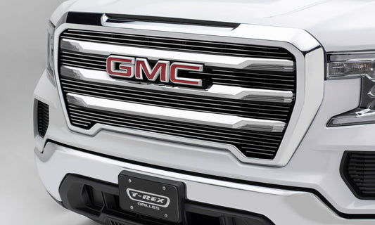 T-REX Grilles 21213 Polished Aluminum Horizontal Grille Fits 2019-2022 GMC Sierra 1500 Sierra 1500 SLE Sierra 1500 Elevation