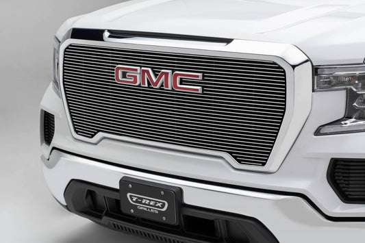 T-REX Grilles 20214 Polished Aluminum Horizontal Grille Fits 2019-2022 GMC Sierra 1500 SLE Sierra 1500 SLT Sierra 1500 Eleveation Sierra 1500 AT4 Sierra 1500 Denali