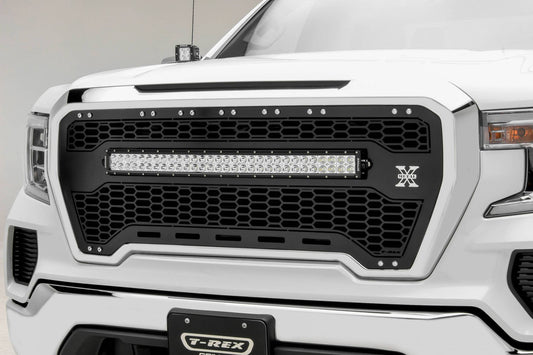 T-REX Grilles 7312281 Black Mild Steel Laser Cut Pattern Grille Fits 2019-2022 GMC Sierra 1500 SLE Sierra 1500 SLT Sierra 1500 Eleveation Sierra 1500 AT4 Sierra 1500 Denali