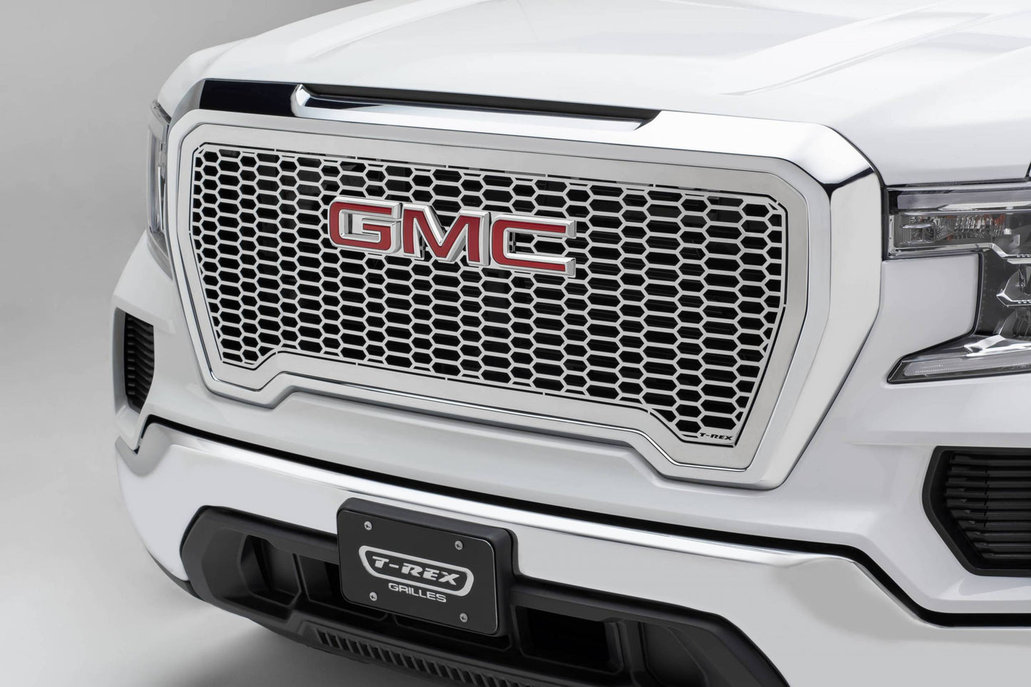 T-REX Grilles 7712280 Polished Stainless Steel Laser Cut Pattern Grille Fits 2019-2022 GMC Sierra 1500 SLE Sierra 1500 SLT Sierra 1500 Eleveation Sierra 1500 AT4 Sierra 1500 Denali