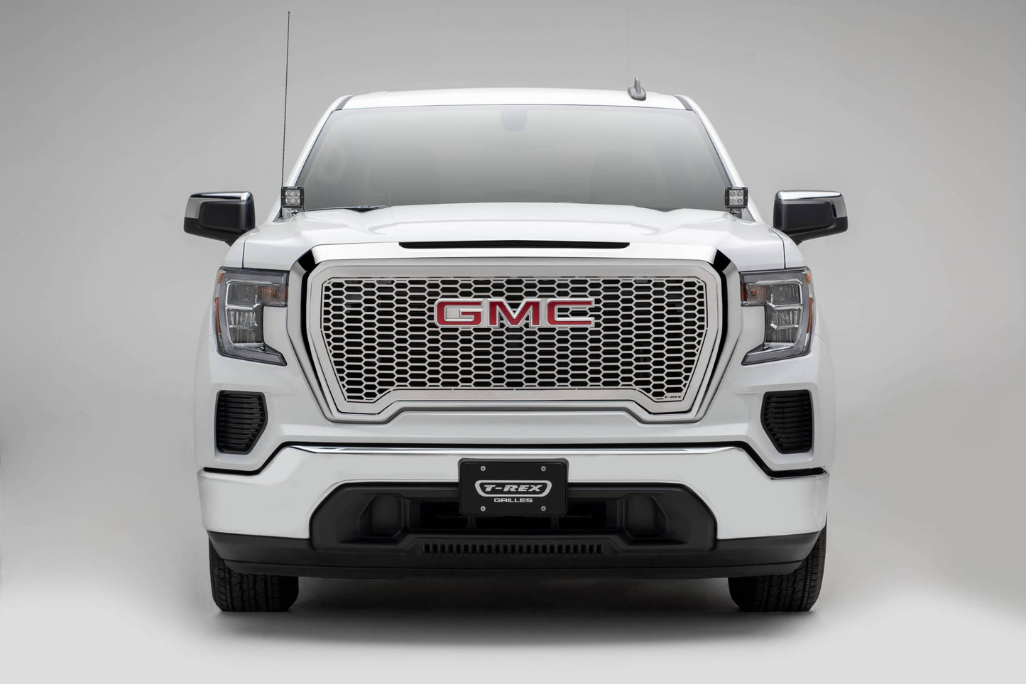 T-REX Grilles 7712280 Polished Stainless Steel Laser Cut Pattern Grille Fits 2019-2022 GMC Sierra 1500 SLE Sierra 1500 SLT Sierra 1500 Eleveation Sierra 1500 AT4 Sierra 1500 Denali