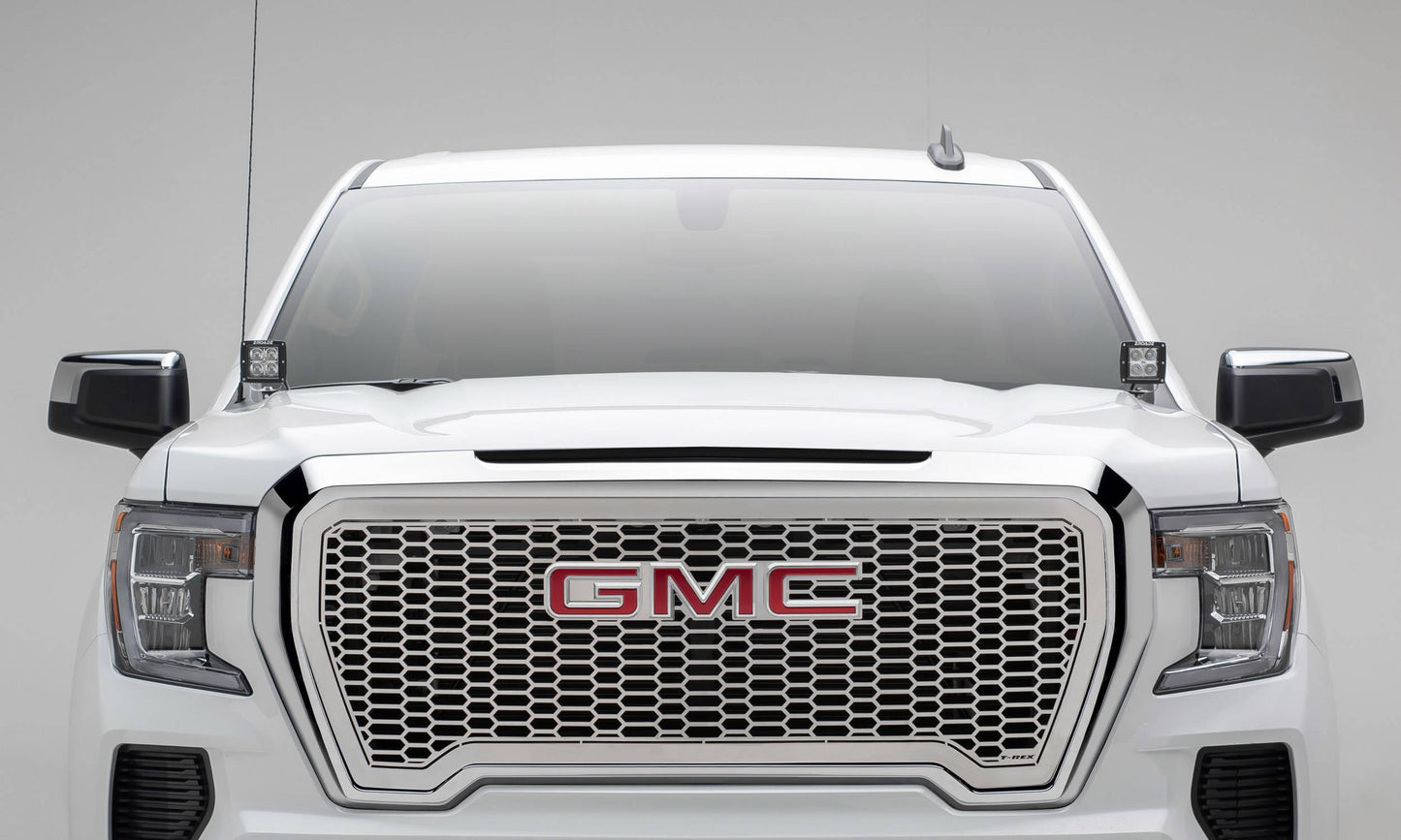 T-REX Grilles 7712280 Polished Stainless Steel Laser Cut Pattern Grille Fits 2019-2022 GMC Sierra 1500 SLE Sierra 1500 SLT Sierra 1500 Eleveation Sierra 1500 AT4 Sierra 1500 Denali