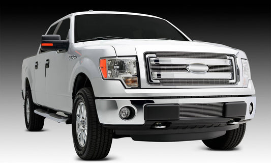 T-REX Grilles 21573 Polished Aluminum Horizontal Grille Fits 2013-2014 Ford F-150 XLT