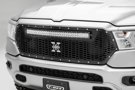 T-REX Grilles 7314651 Black Mild Steel Laser Cut Pattern Grille Fits 2019-2023 Ram 1500 Laramie 1500 Lone Star 1500 Big Horn 1500 Tradesman