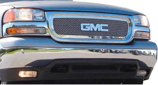 T-REX Grilles 54175 Polished Stainless Steel Small Mesh Grille Fits 1999-2002 GMC Sierra 1500 Sierra 2500 Sierra 3500