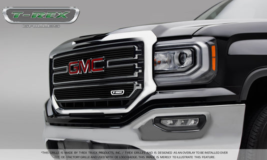 T-REX Grilles 21215B Black Aluminum Horizontal Grille Fits 2016-2018 GMC Sierra 1500 SLT
