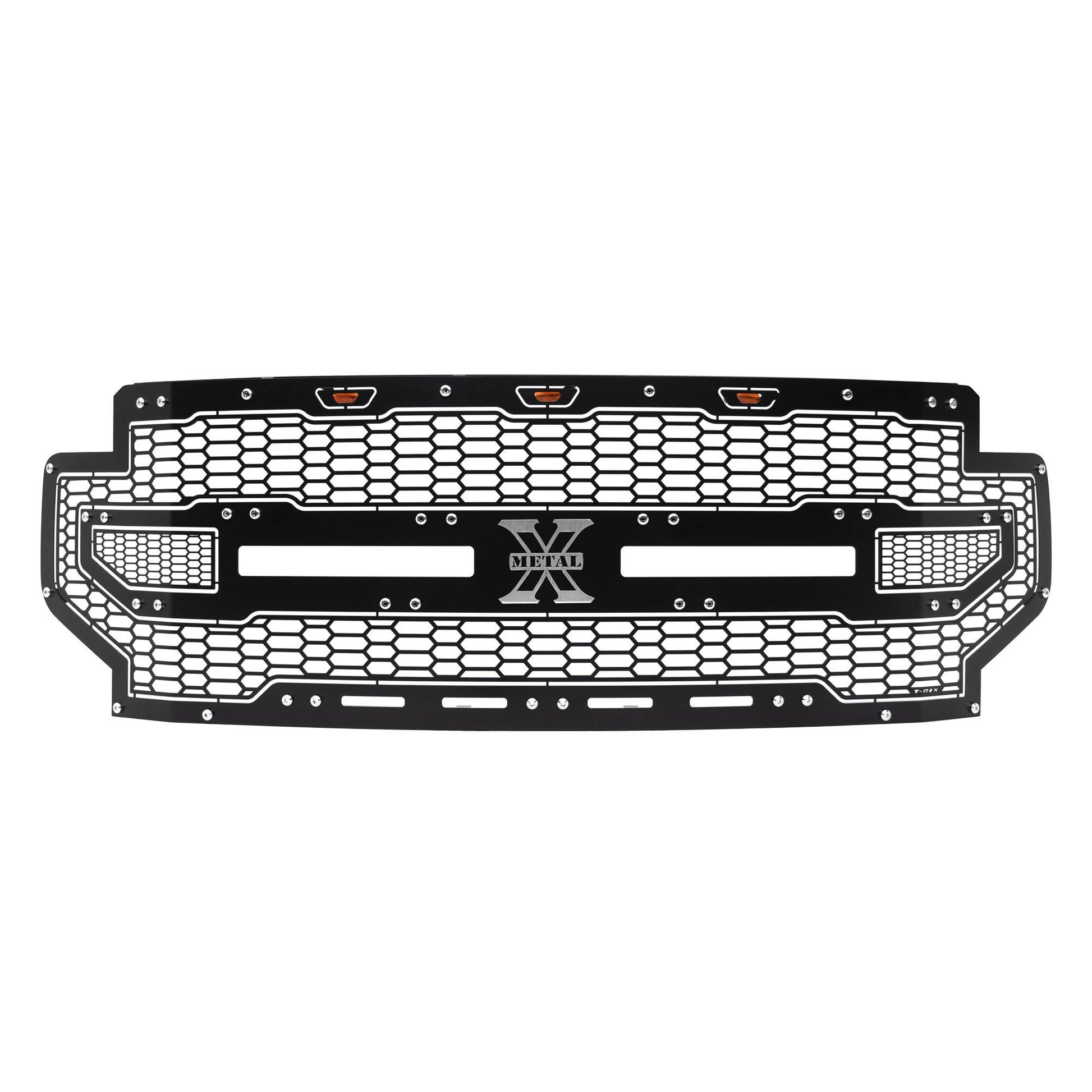 T-REX Grilles 7715571 Black Mild Steel Laser Cut Pattern Grille Fits 2020-2022 Ford SuperDuty F-250/F-350/F-450/F-550