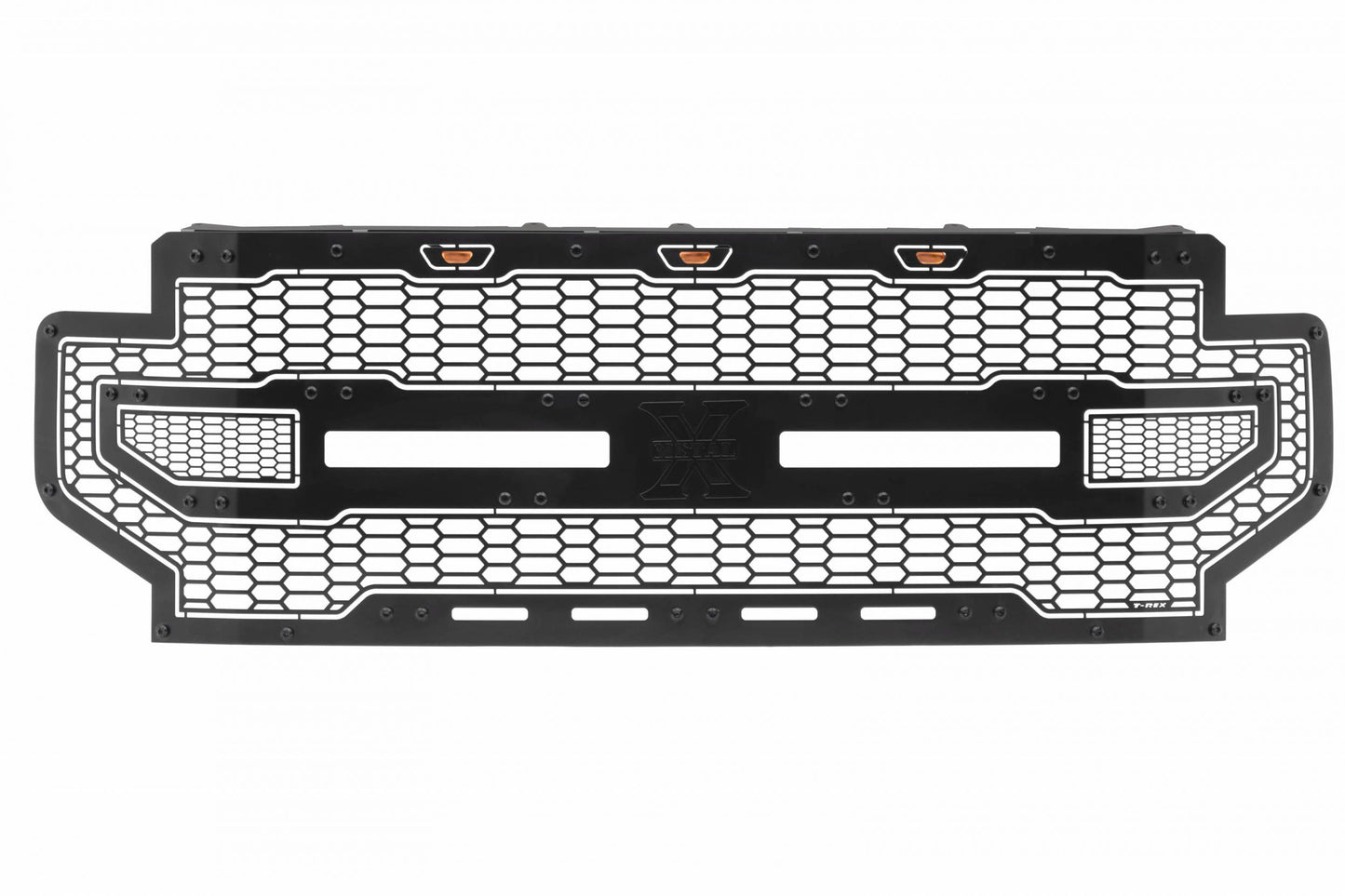 T-REX Grilles 7715571-BR Black Mild Steel Laser Cut Pattern Grille Fits 2020-2022 Ford SuperDuty F-250/F-350/F-450/F-550