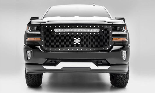 T-REX Grilles 7311281 Black Mild Steel Laser Cut Pattern Grille Fits 2016-2018 Chevrolet Silverado 1500