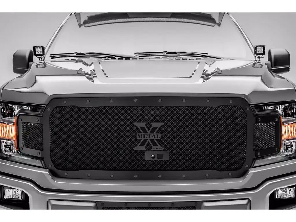 T-REX Grilles 6715791-BR Black Mild Steel Small Mesh Grille Fits 2018-2020 Ford F-150