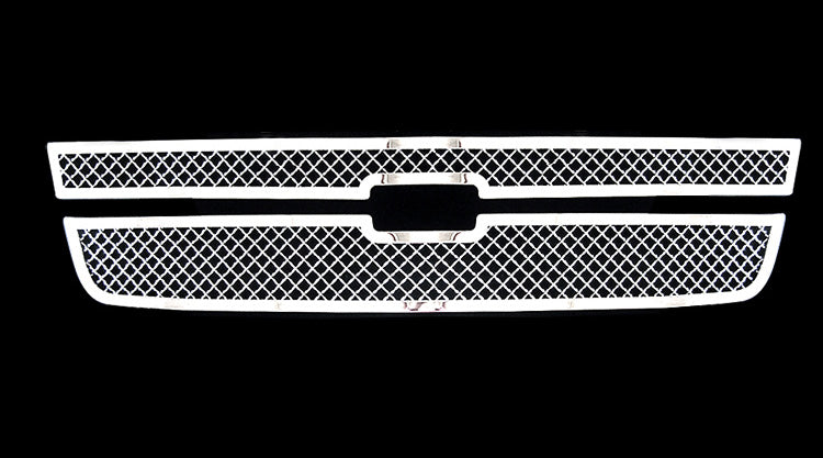 APS GR03GEC06S Main Upper Mesh Grille Fits 2006-2007 Chevy Silverado 1500