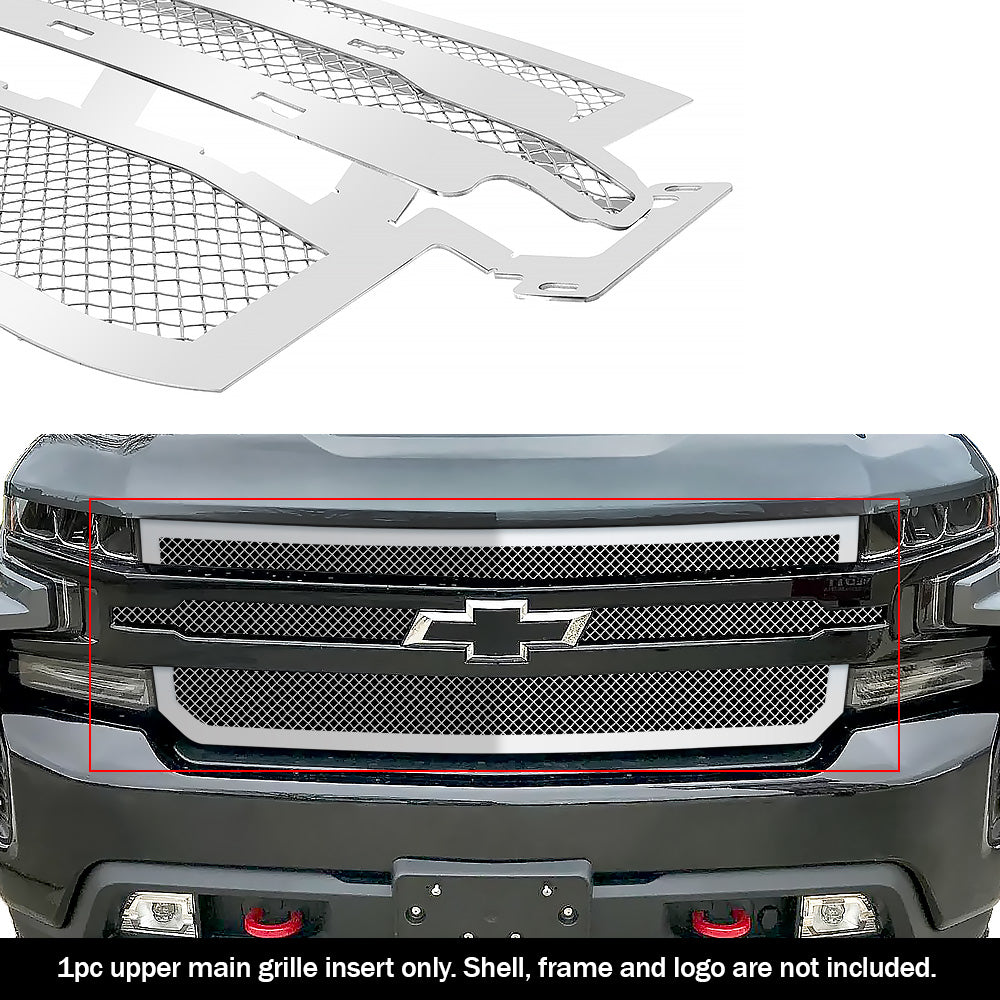 APS GR03GEE55T Main Upper Mesh Grille Fits 2019-2023 Chevy Silverado 1500