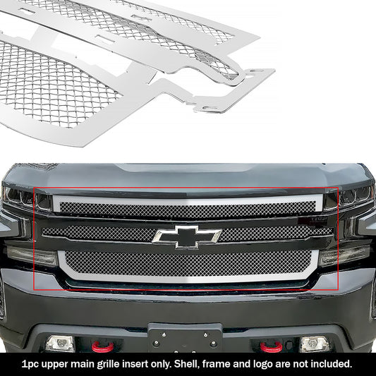 APS GR03GEE55T Main Upper Mesh Grille Fits 2019-2023 Chevy Silverado 1500