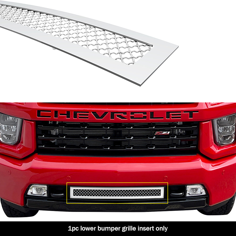 APS GR03GEJ14S Lower Bumper Mesh Grille Fits 2020-2023 Chevy Silverado 2500