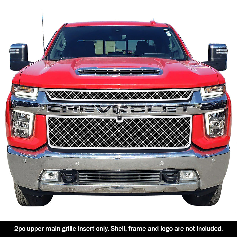 APS GR03GEJ69S Main Upper Mesh Grille Fits 2020-2023 Chevy Silverado 2500