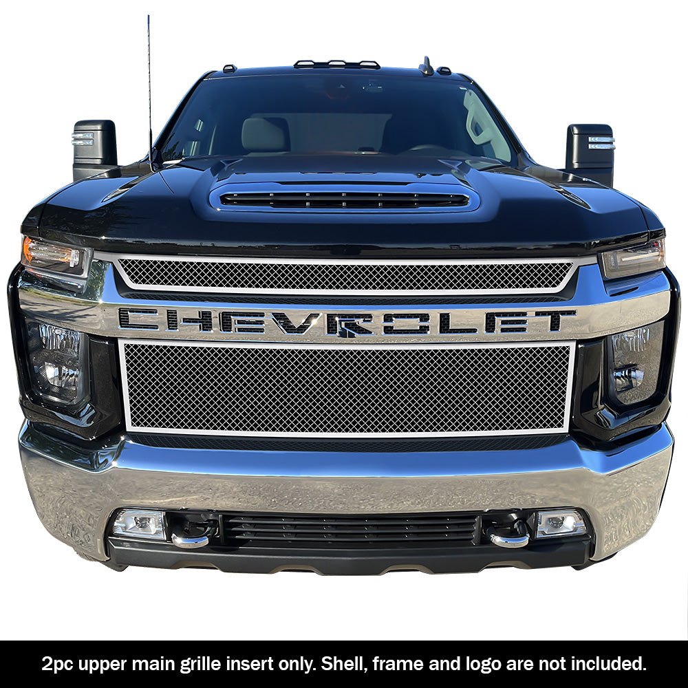 APS GR03GEJ70S Main Upper Mesh Grille Fits 2020-2023 Chevy Silverado 2500