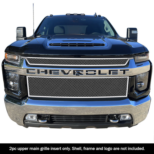 APS GR03GEJ70S Main Upper Mesh Grille Fits 2020-2023 Chevy Silverado 2500