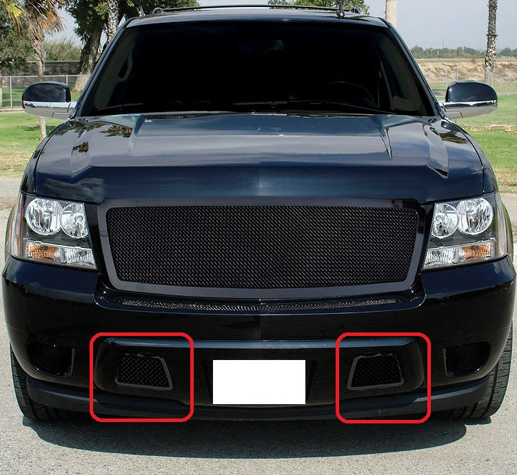 APS GR03GFD67H Tow Hook Black Wire Mesh Grille Fits 2007-2014 Chevy Avalanche