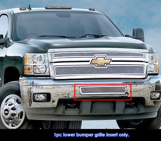 APS GR03GFH32T Lower Bumper Mesh Grille Fits 2011-2014 Chevy Silverado 2500 HD