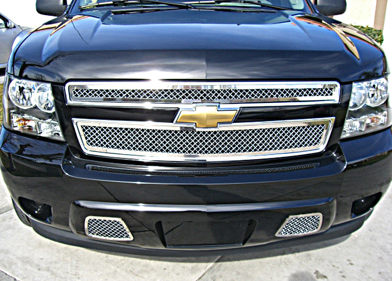 APS GR03GGI19S Main Upper & Tow Hook Mesh Grille Fits 2007-2014 Chevy Avalanche