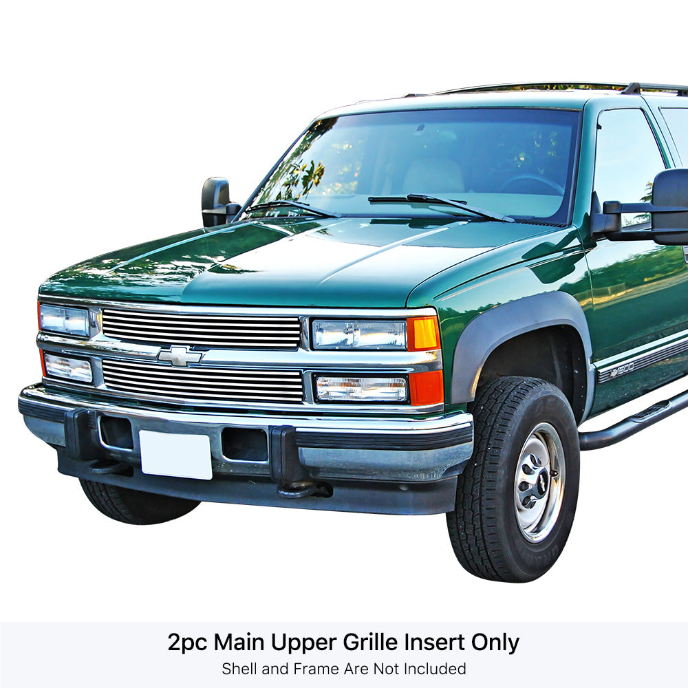 APS GR03HEJ11S Main Upper Stainless Steel Billet Grille Fits 1994-1999 Chevy Blazer