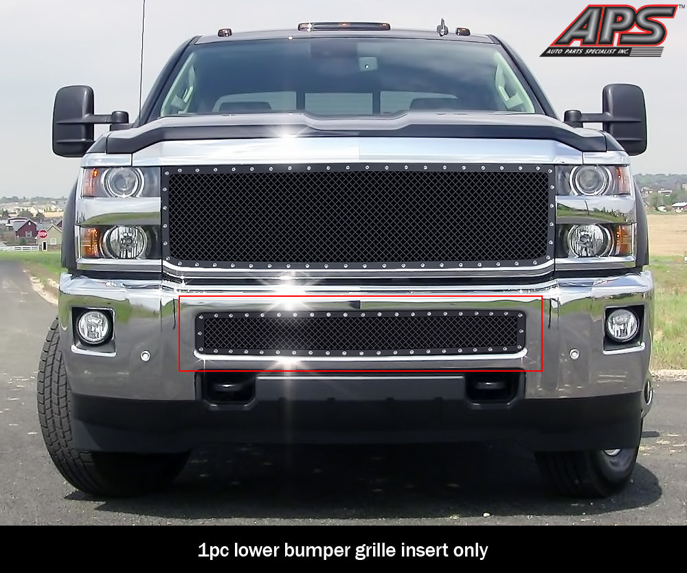 APS GR03LEA84K Lower Bumper Rivet Grille Fits 2015-2019 Chevy Silverado 2500 HD