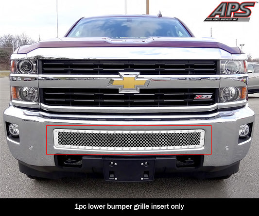 APS GR03LEA84S Lower Bumper Rivet Grille Fits 2015-2019 Chevy Silverado 2500 HD