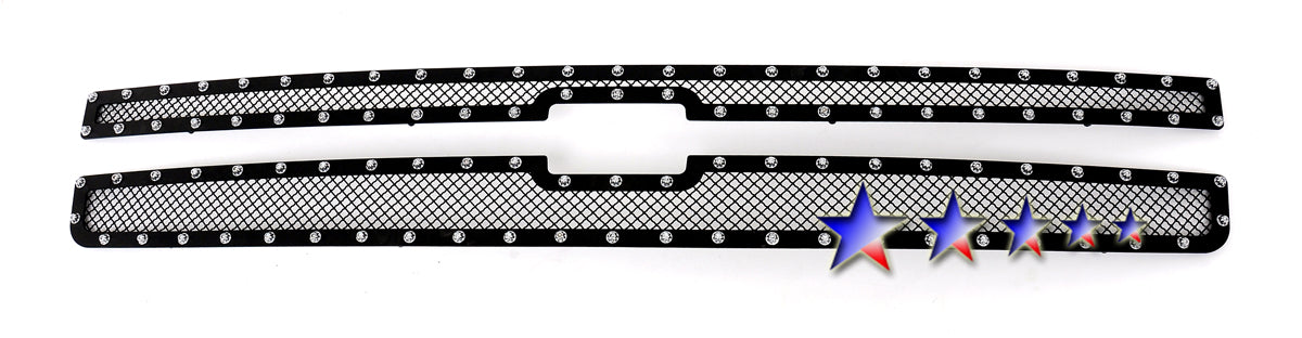 APS GR03LEG66H Main Upper Rivet Grille Fits 2007-2013 Chevy Silverado 1500