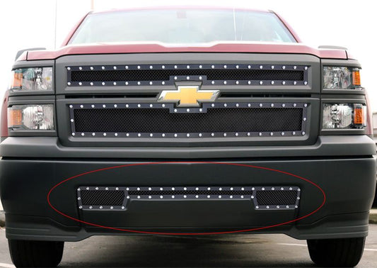 APS GR03LEI90H Lower Bumper Rivet Grille Fits 2014-2015 Chevy Silverado 1500