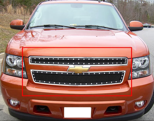 APS GR03LFD51H Main Upper Rivet Grille Fits 2007-2014 Chevy Avalanche