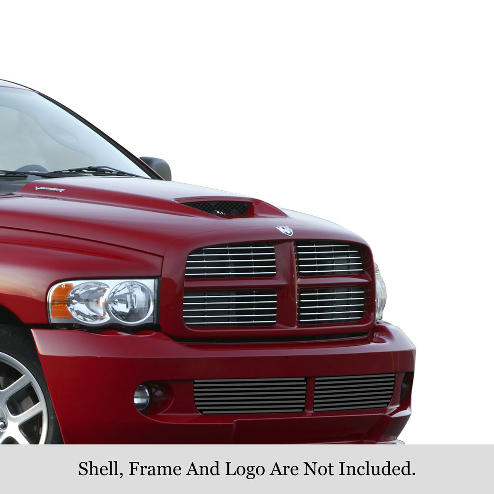 APS GR04FEA57J Lower Bumper Black Stainless Steel Billet Grille Fits 2004-2006 Dodge Ram