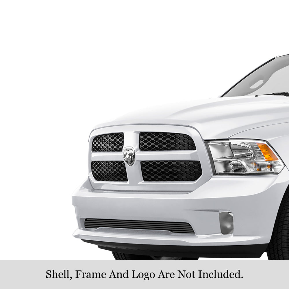 APS GR04FEI20J Lower Bumper Black Stainless Steel Billet Grille Fits 2013-2021 Ram 1500