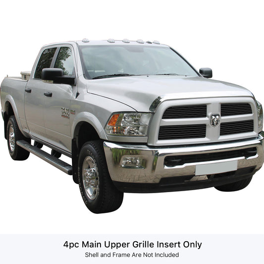 APS GR04FFC31J Main Upper Black Stainless Steel Billet Grille Fits 2013-2018 Ram 2500