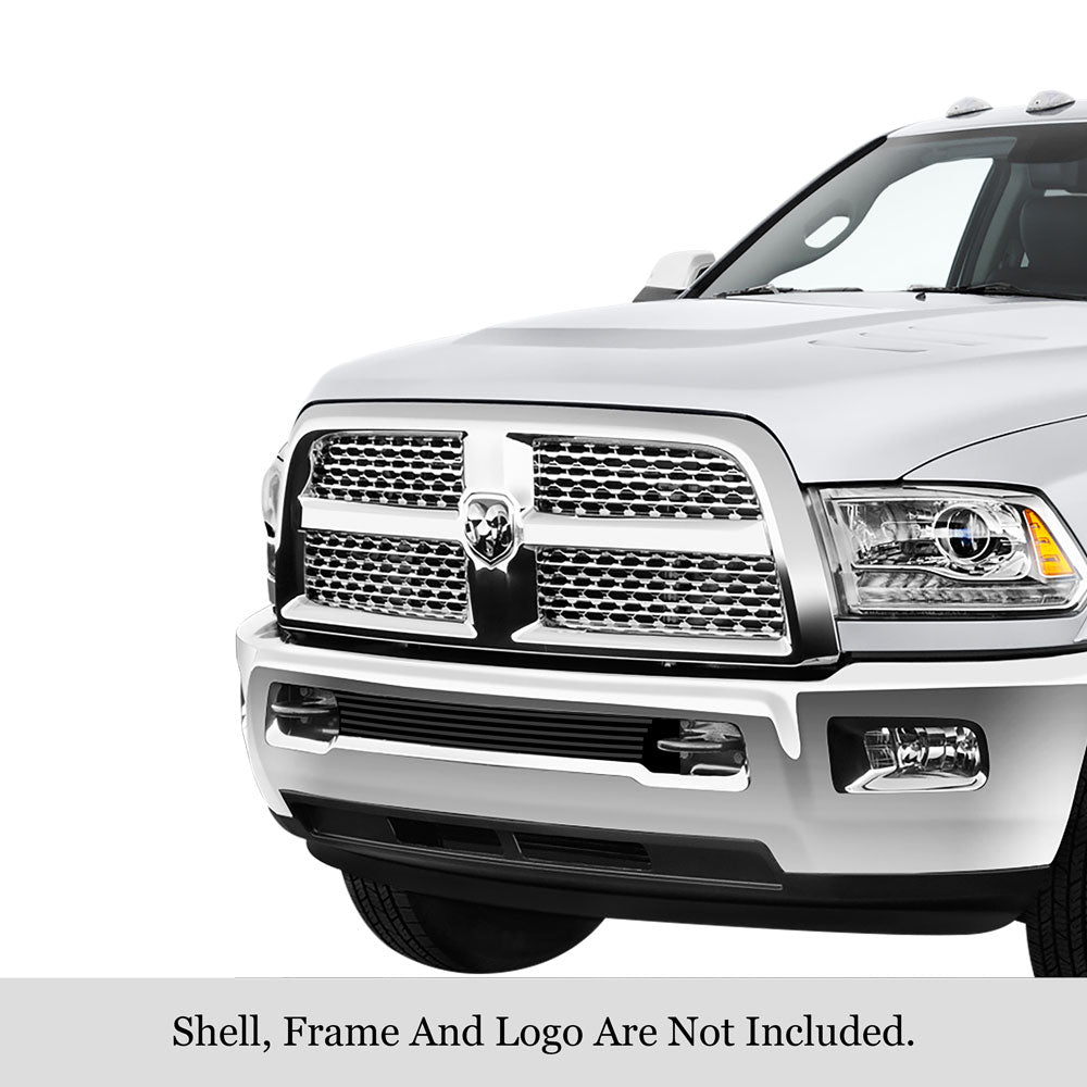 APS GR04FFC32J Lower Bumper Black Stainless Steel Billet Grille Fits 2010-2018 Ram 2500