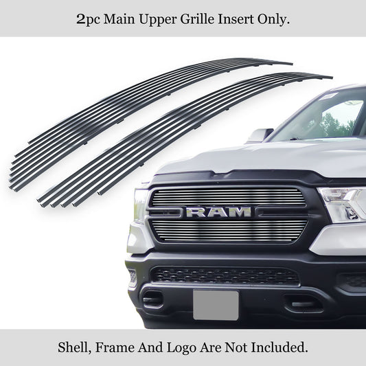 APS GR04FFG28S Main Upper Stainless Steel Billet Grille Fits 2019-2023 Ram 1500