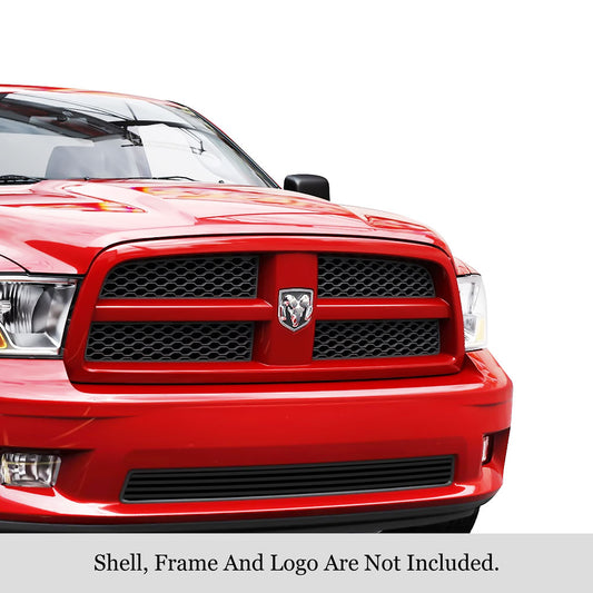 APS GR04FFH83J Lower Bumper Black Stainless Steel Billet Grille Fits 2009-2010 Dodge Ram 1500