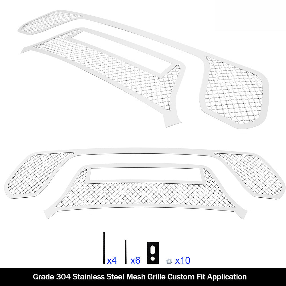 APS GR04GEB03S Main Upper Mesh Grille Fits 2019-2023 Ram 1500