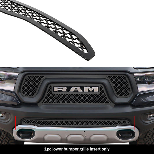 APS GR04GEB04K Lower Bumper Black Wire Mesh Grille Fits 2019-2023 Ram 1500