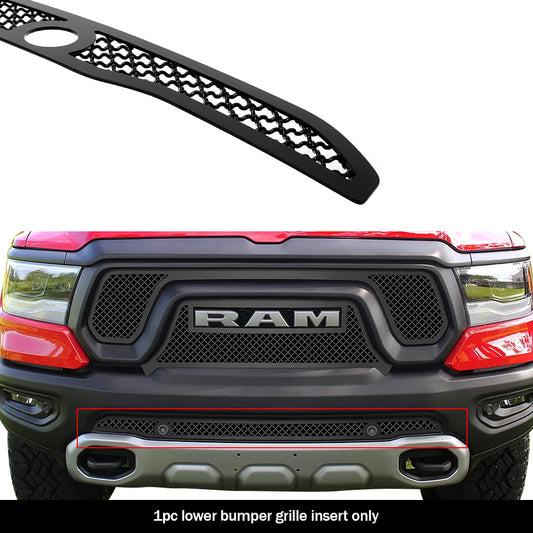 APS GR04GEB05K Lower Bumper Black Wire Mesh Grille Fits 2019-2023 Ram 1500